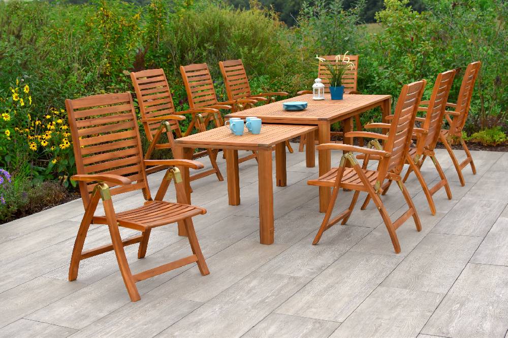 Merxx Paraiba Set 17tlg. Flex-Ausziehtisch 185/370 x 90 cm Super Sparpreis