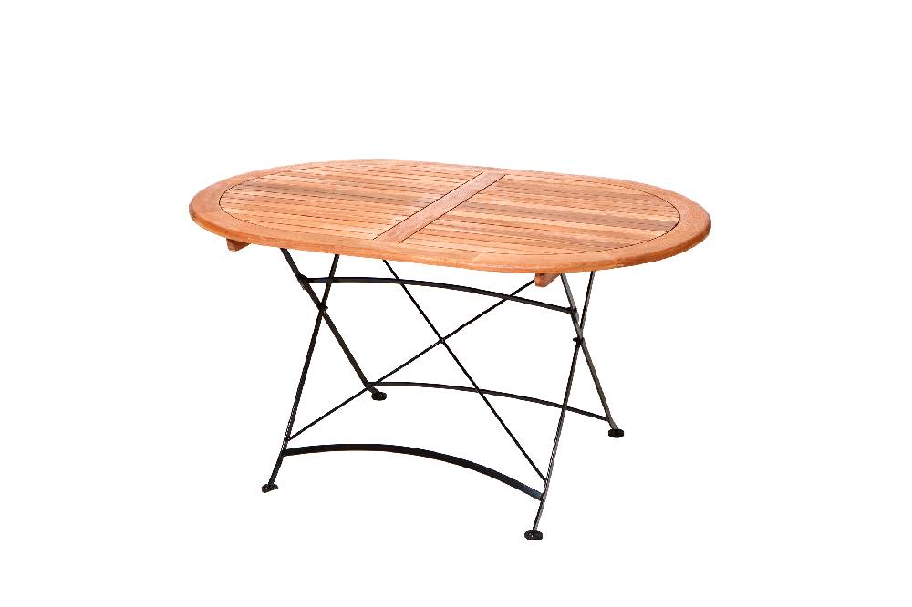 Merxx Schlossgarten Set 5lg. Klapptisch oval 140 x 90 cm Clearance-Verkauf