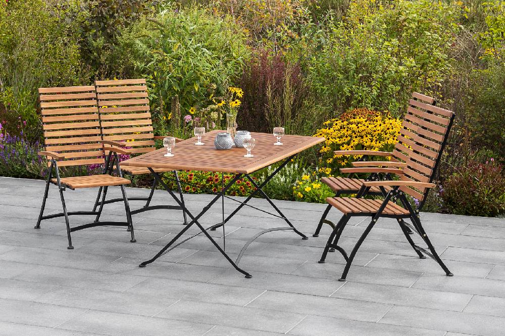 Merxx Schlossgarten Set 7tlg. Klapptisch 160 x 90 cm