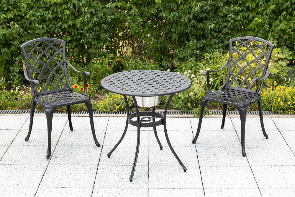Merxx Rhodos Set 5tlg. Tisch rund ø 70 cm inkl. Kühler Exklusive Angebote