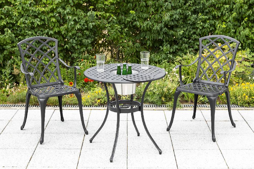 Merxx Rhodos Set 5tlg. Tisch rund ø 70 cm inkl. Kühler Exklusive Angebote