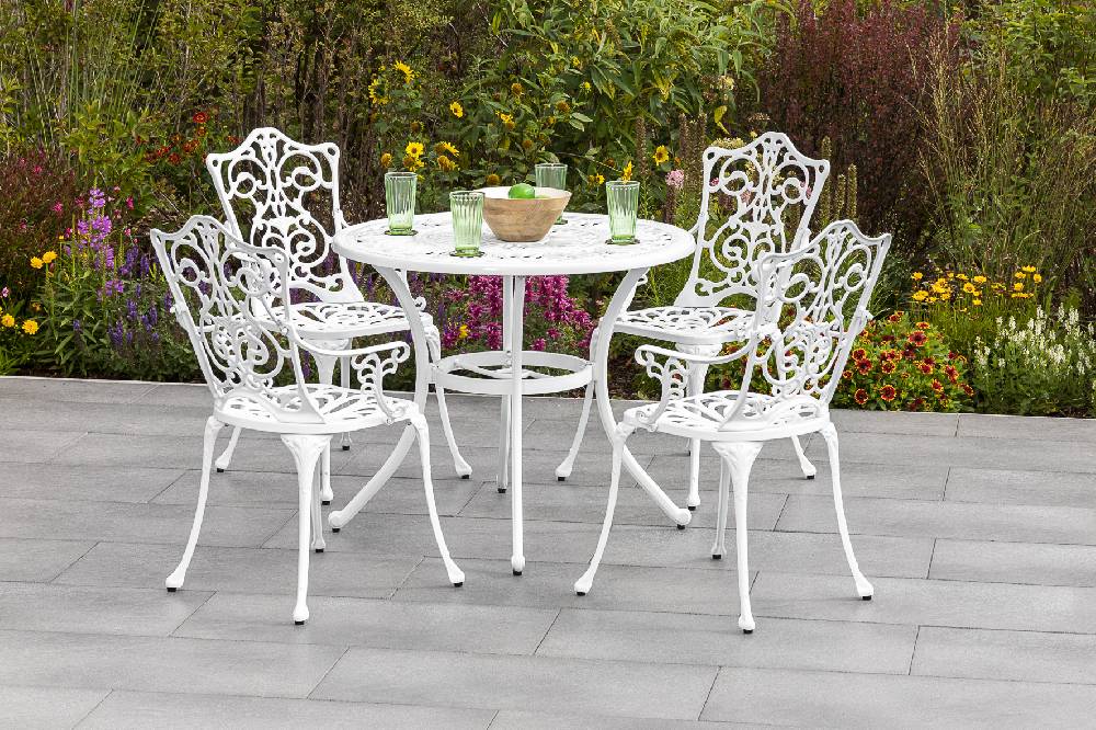 Merxx Lugano Set 5tlg Tisch rund ø 89 cm Blitzangebot