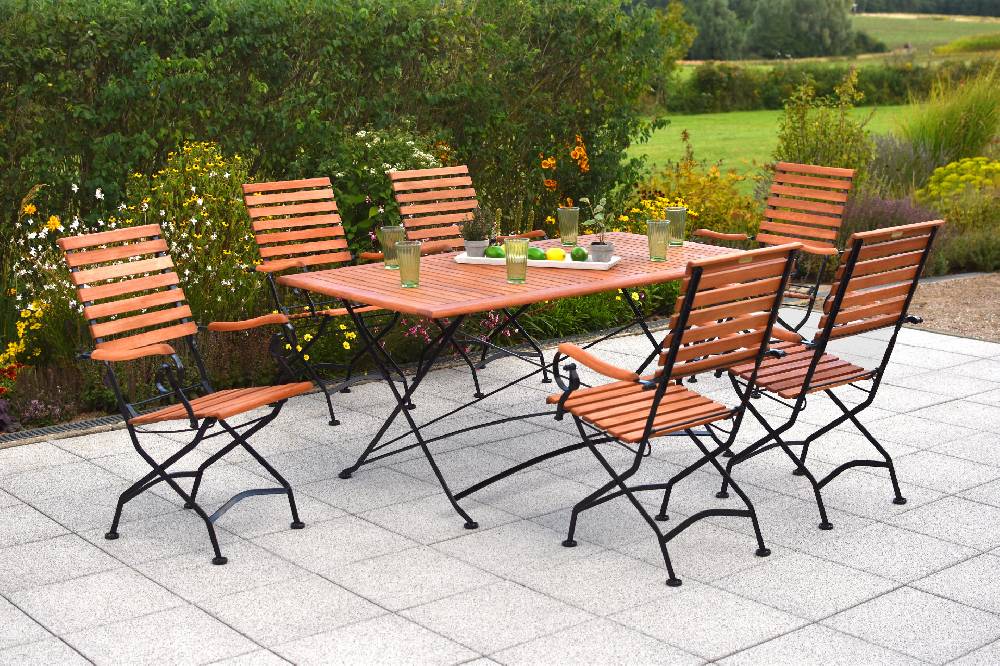 Merxx Schlossgarten Set 7tlg. Klapptisch 160 x 90 cm Bestseller