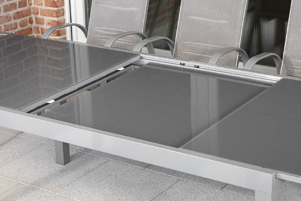 Merxx Amalfi di lusso Set 9tlg. Semi-Ausziehtisch 200/300 x 100 cm Super Sparpreis
