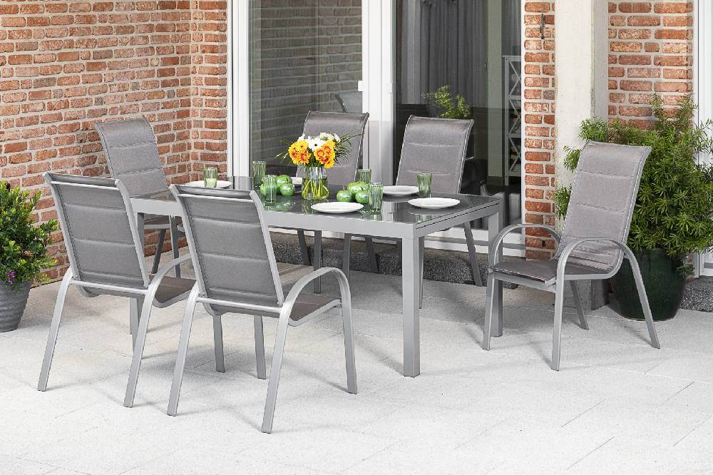 Merxx Amalfi di lusso Set 7tlg. Semi-Ausziehtisch 200/300 x 100 cm Wochenangebot