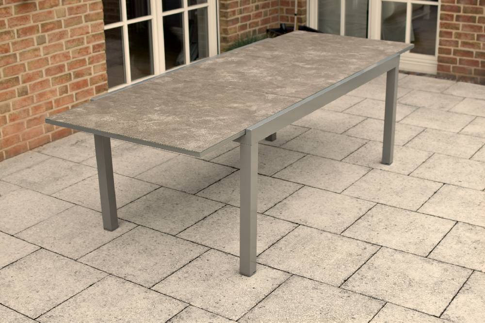 Merxx Amalfi di lusso Set 9tlg. Semi-Ausziehtisch 180/250 x 100 cm Kostenlose Rückgabe