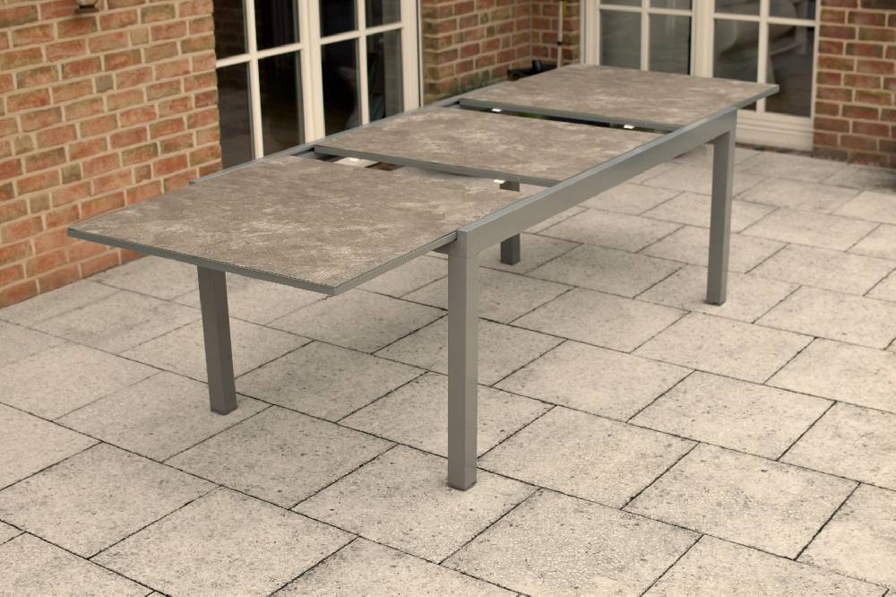 Merxx Amalfi di lusso Set 9tlg. Semi-Ausziehtisch 180/250 x 100 cm Kostenlose Rückgabe