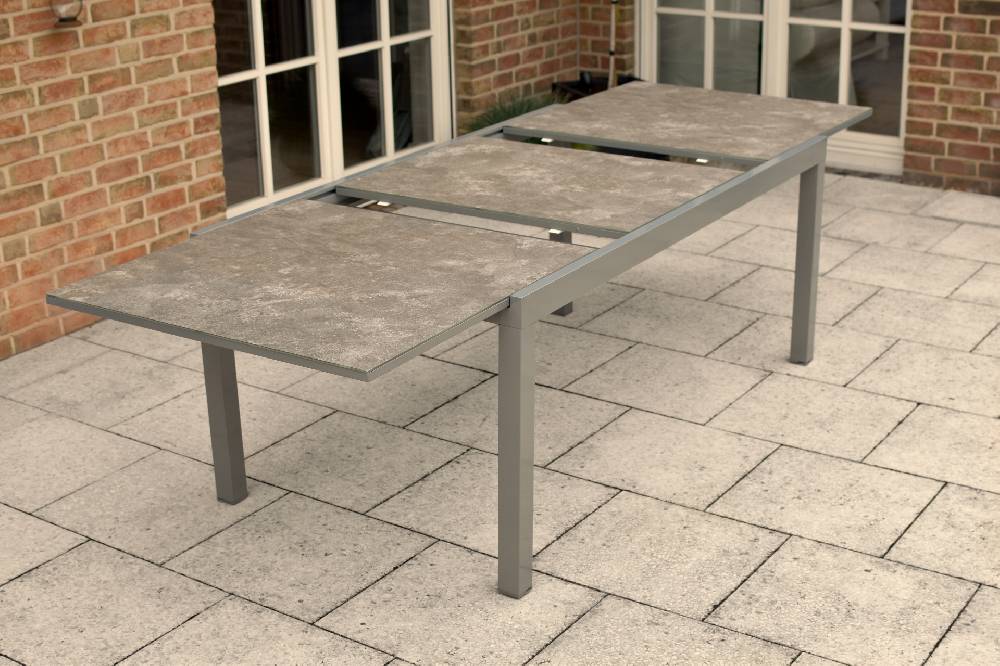 Merxx Amalfi di lusso Set 7tlg. Semi-Ausziehtisch 180/250 x 100 cm Begrenzte Freigabe