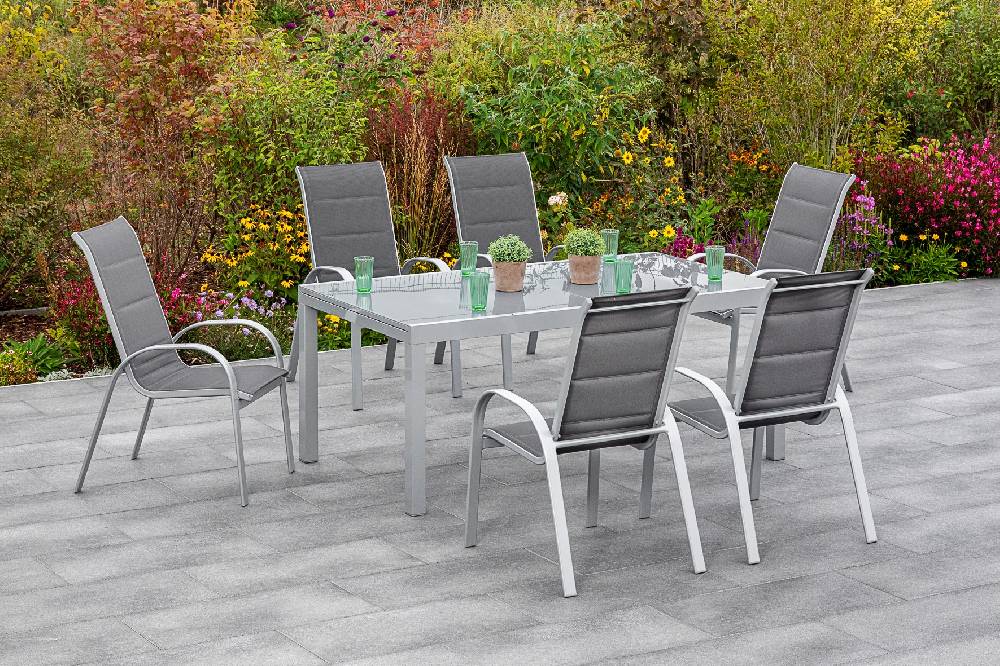 Merxx Amalfi di lusso Set 7tlg. Semi-Ausziehtisch 200/300 x 100 cm Letzte 2 Tage