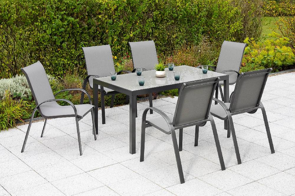Merxx Amalfi Set 7tlg. Tisch 150 x 90 cm Bis zu 50% Rabatt