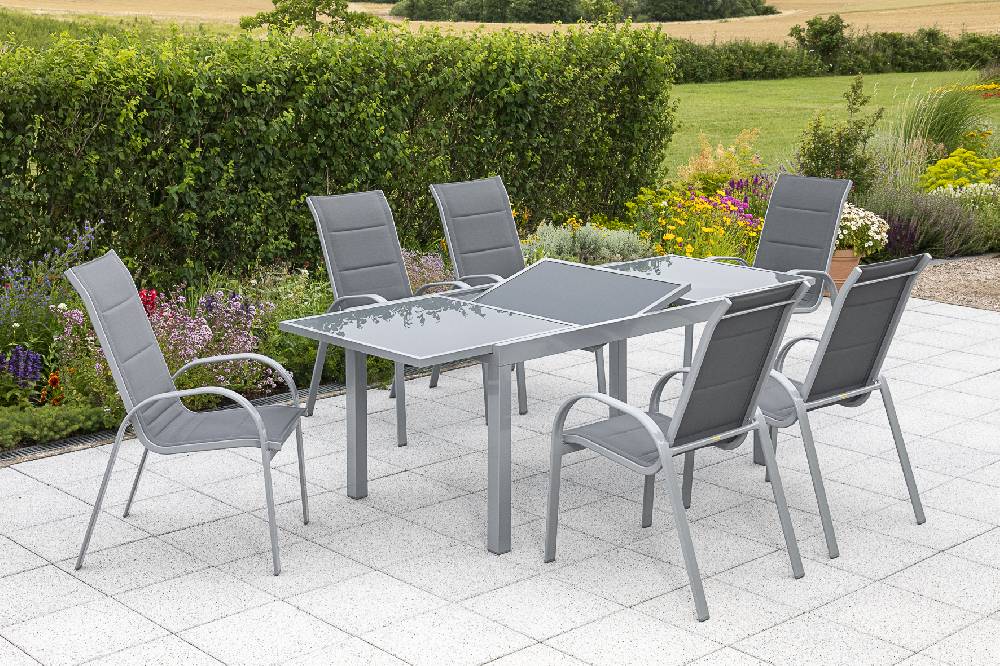 Merxx Amalfi Set 7tlg. Ausziehtisch 140/200 x 90 cm Rabatte dieses Monats