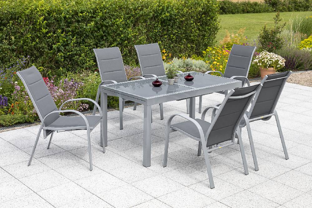 Merxx Amalfi Set 7tlg. Ausziehtisch 160/220 x 90 cm 2025