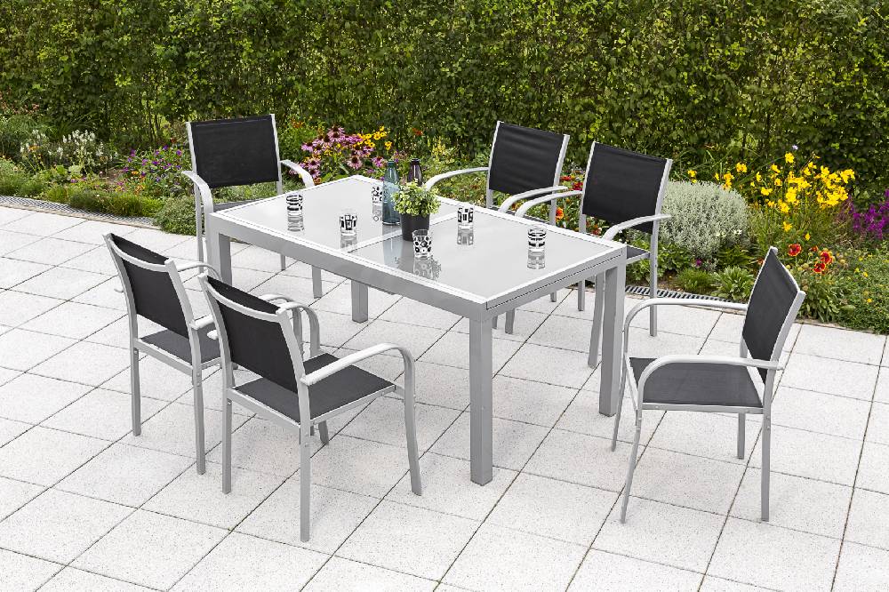 Merxx Ostia Set 7tlg. Ausziehtisch 160/220 x 90 cm Sonderangebot