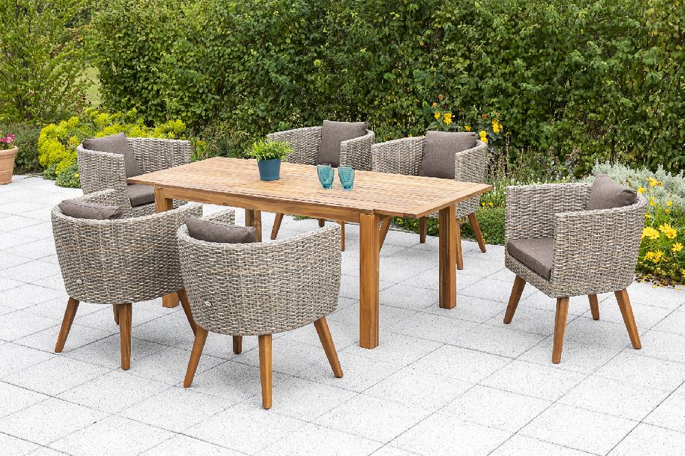 Merxx Imperia Set 7tlg. Ausziehtisch 150/200 x 90 cm Online Outlet