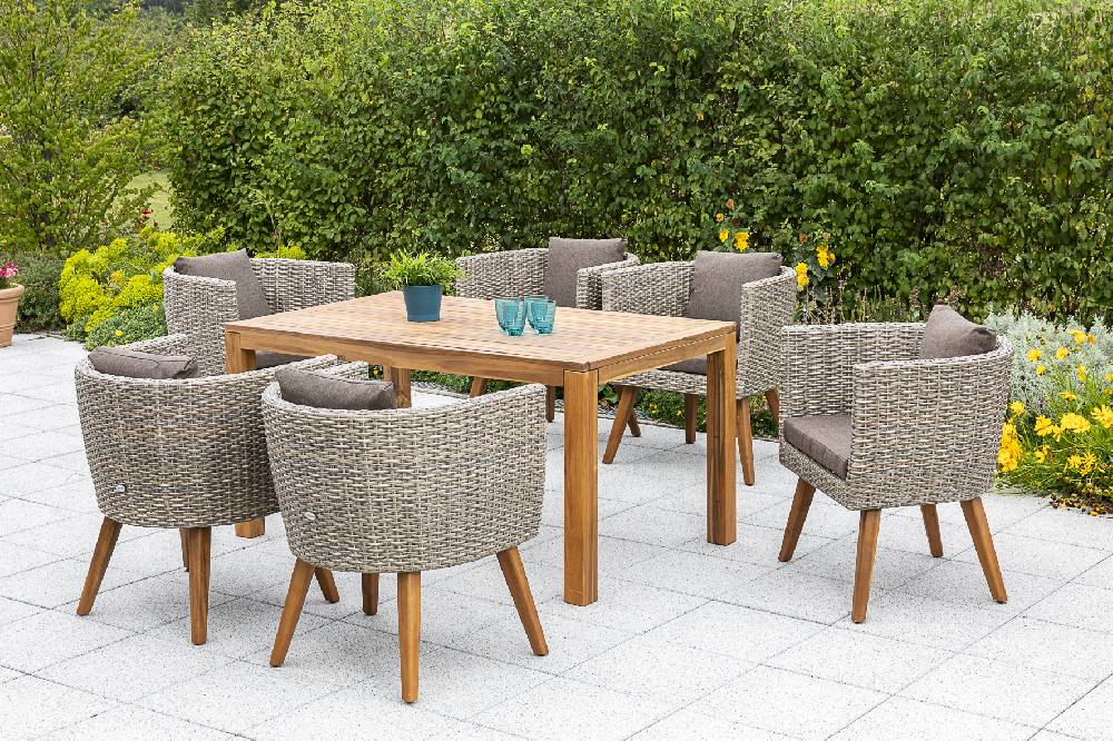 Merxx Imperia Set 7tlg. Ausziehtisch 150/200 x 90 cm Online Outlet