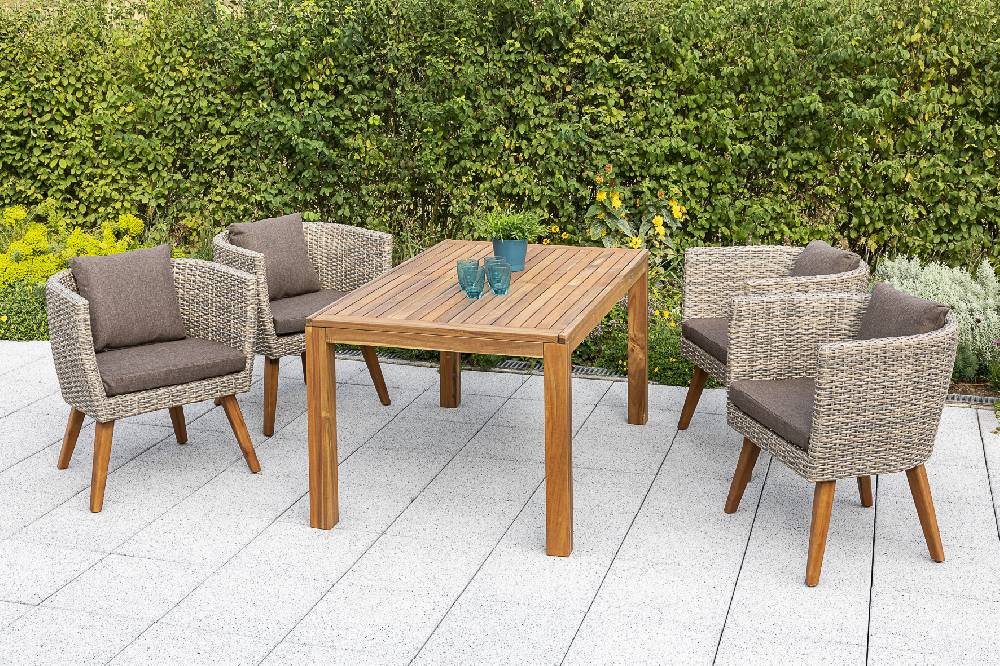 Merxx Imperia Set 5tlg. Ausziehtisch 150/200 x 90 cm Zeitlich begrenztes Angebot