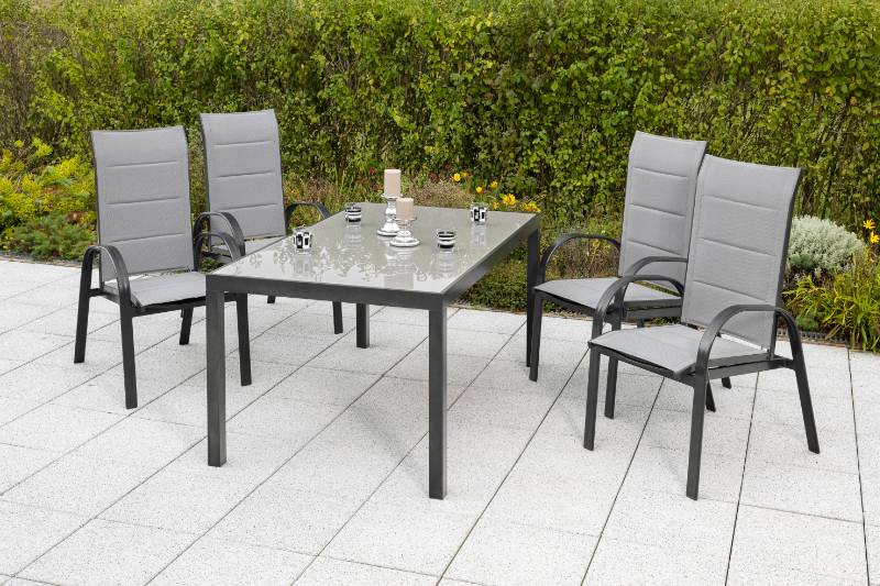 Merxx Marini Set 5tlg. Tisch 150 x 90 cm Kostenlose Rückgabe