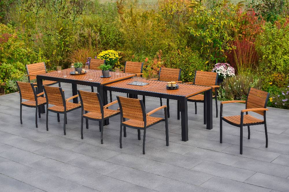 Merxx Santorin Set 11tlg. Flex-Ausziehtisch 180/300 x 100 cm Zeitbegrenzte Promotion