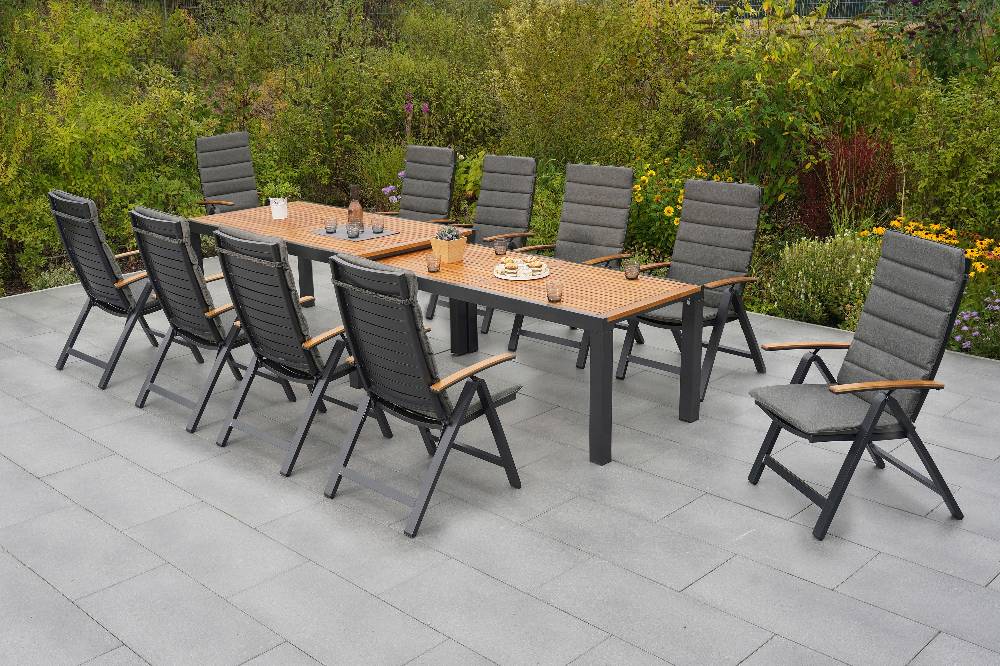 Merxx Astros Set 21tlg. Flex-Ausziehtisch 180/300 x 100 cm Bis zu 50% Rabatt
