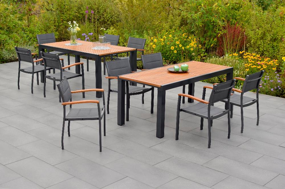 Merxx Paxos Set 11tlg. Flex-Ausziehtisch 180/300 x 100 cm Bis zu 65% Rabatt
