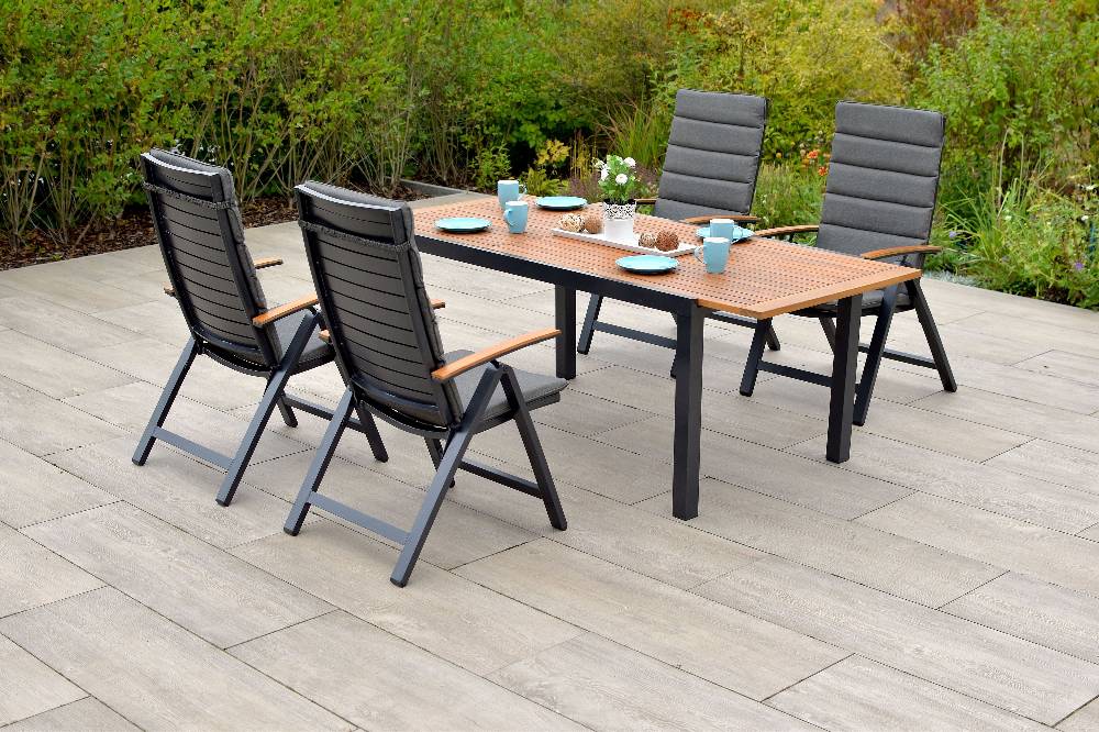 Merxx Astros Set 9tlg. Ausziehtisch 150/200 x 90 cm 50% Rabatt mit kostenlosem Versand