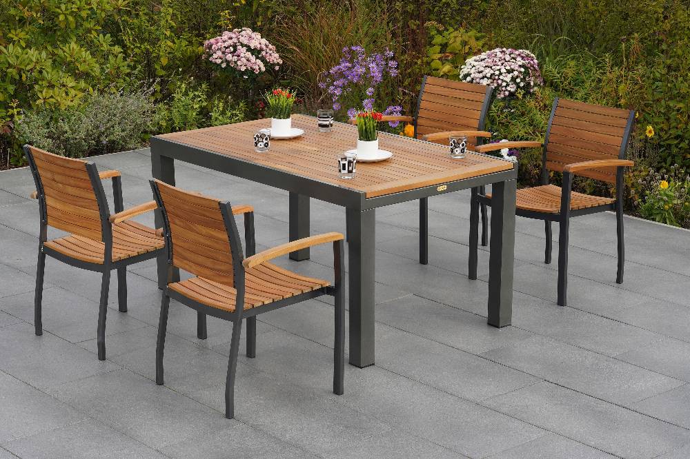 Merxx Santorin Set 5tlg. Ausziehtisch 150/200 x 90 cm Im Verkauf