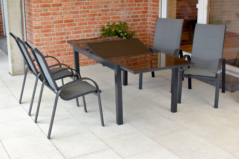 Merxx Amalfi Set 5tlg. Ausziehtisch 140/200 x 90 cm Outlet