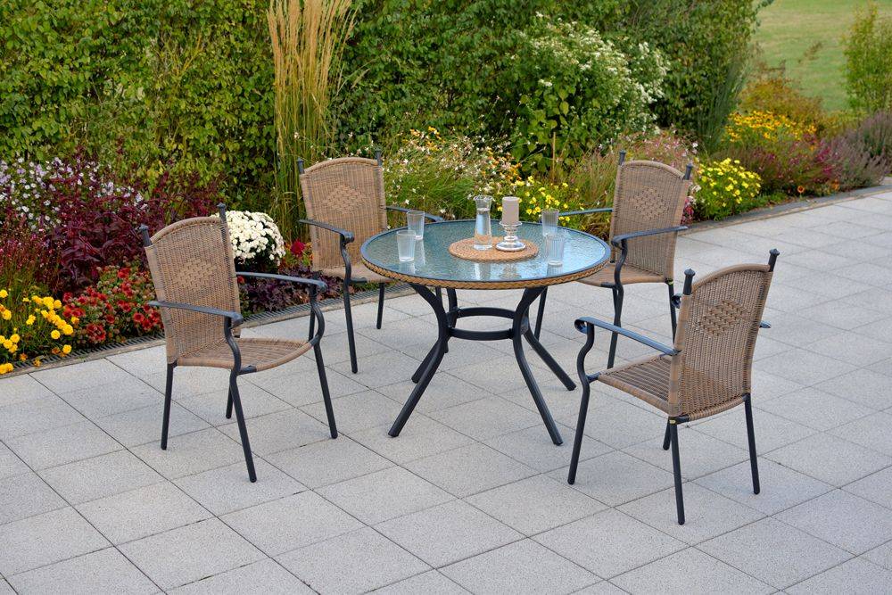 Merxx Roma Set 5tlg. Tisch rund ø100 cm Limitierter Zeitrabatt