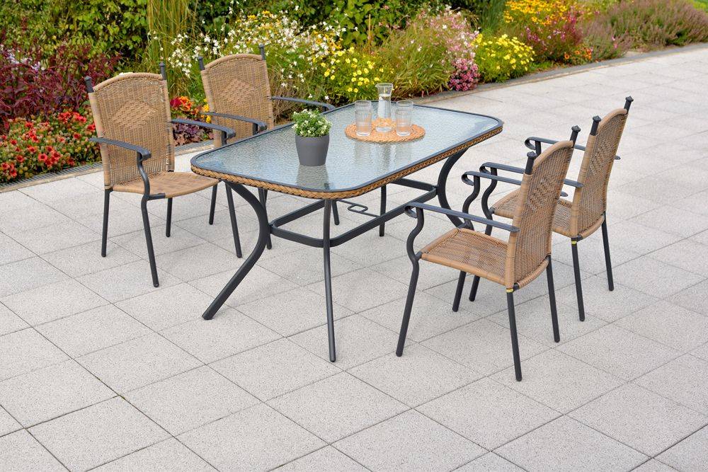 Merxx Roma Set 5tlg. Tisch 150 x 85 cm Fabrik Onlineshop
