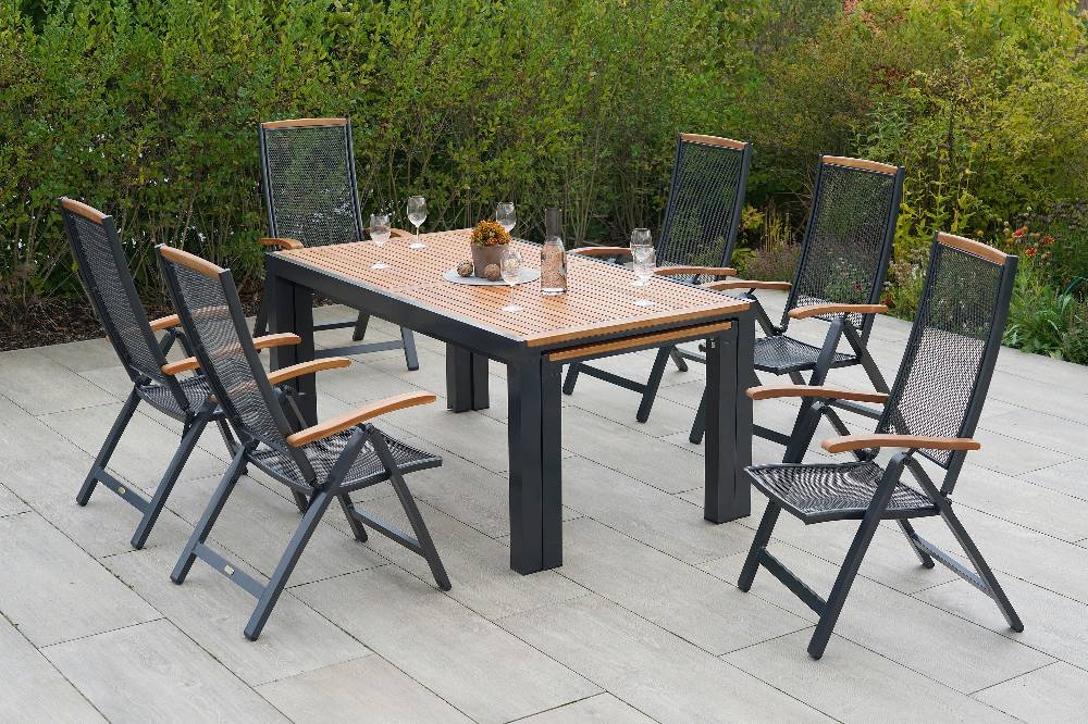 Merxx Tilos Set 7tlg. Flex-Ausziehtisch 180/300 x 100 cm