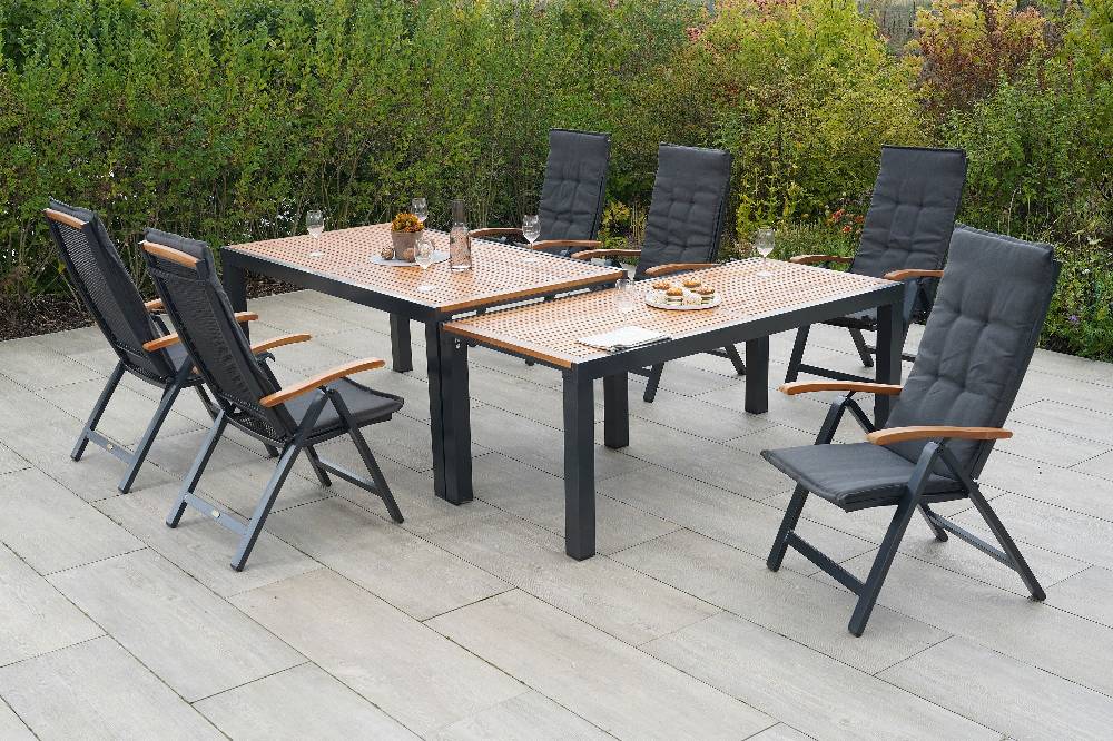 Merxx Tilos Set 13tlg. Flex-Ausziehtisch 180/300 x 100 cm Versandkostenfrei