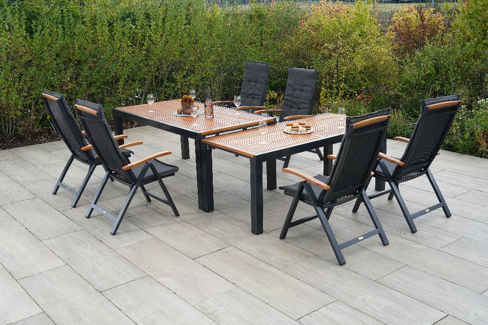 Merxx Tilos Set 13tlg. Flex-Ausziehtisch 180/300 x 100 cm Versandkostenfrei