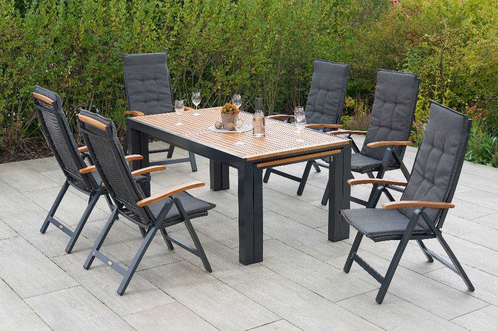 Merxx Tilos Set 13tlg. Flex-Ausziehtisch 180/300 x 100 cm Versandkostenfrei