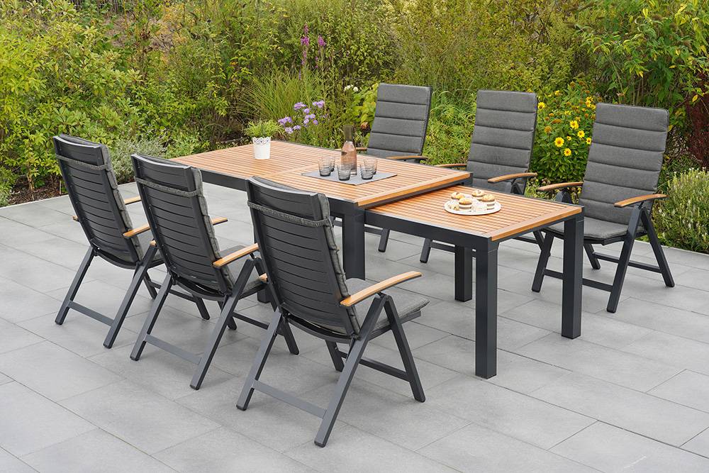 Merxx Astros Set 13tlg. Flex-Ausziehtisch 180/300 x 100 cm Preisnachlass
