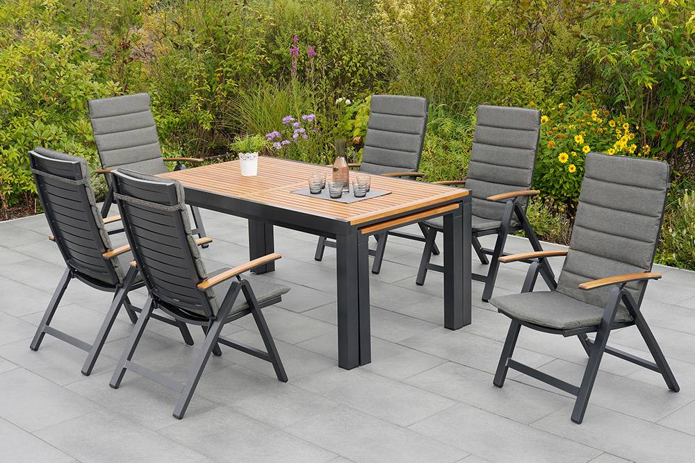 Merxx Astros Set 13tlg. Flex-Ausziehtisch 180/300 x 100 cm Preisnachlass
