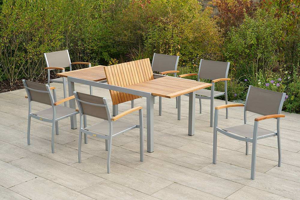 Merxx Naxos Set 7tlg. Ausziehtisch 150/200 x 90 cm Black Friday