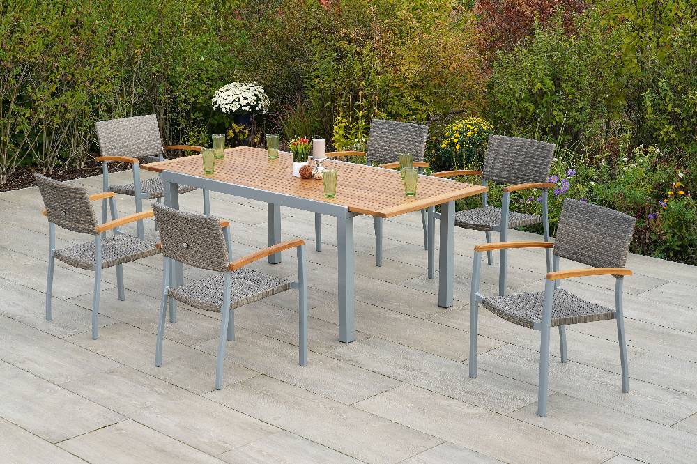 Merxx Silano Set 7tlg. Ausziehtisch 150/200 x 90 cm Lagerräumung
