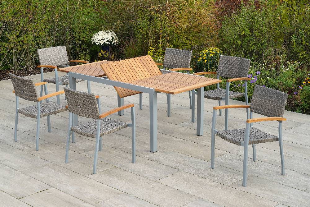 Merxx Silano Set 7tlg. Ausziehtisch 150/200 x 90 cm Lagerräumung