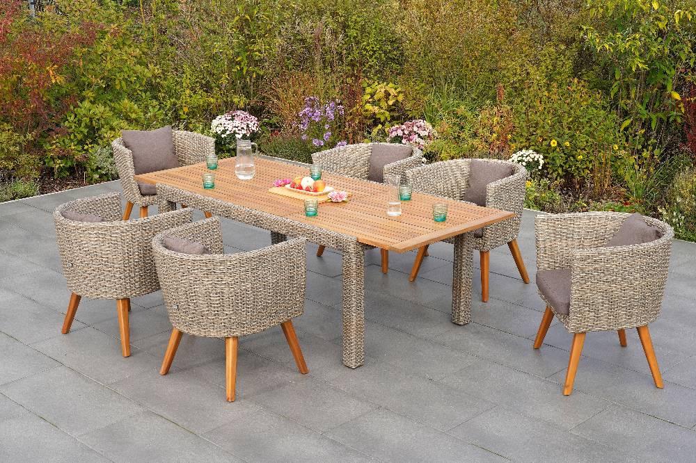 Merxx Imperia Set 7tlg. Ausziehtisch 180/240 x 100 cm Blitzangebot