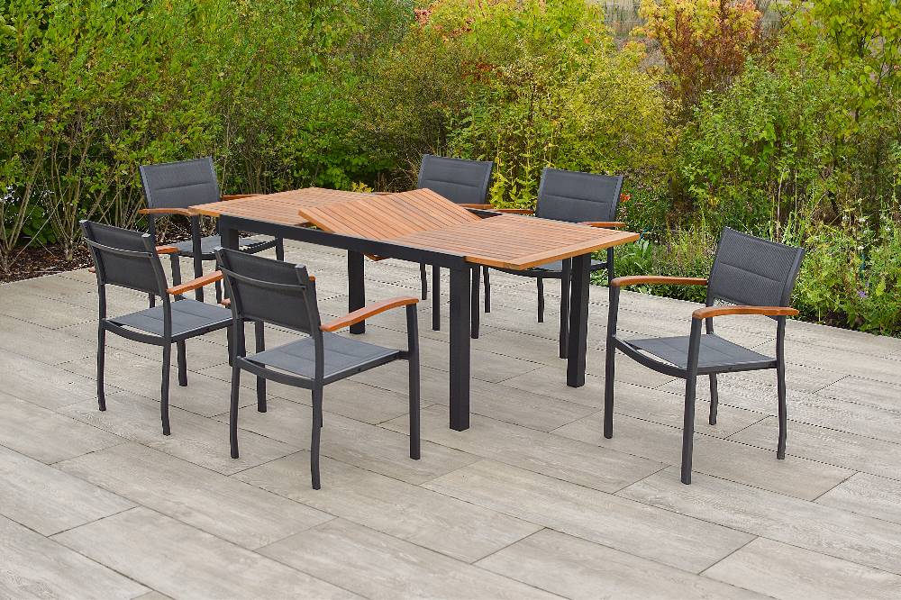 Merxx Paxos Set 7tlg. Ausziehtisch 150/200 x 90 cm Letzte 2 Tage