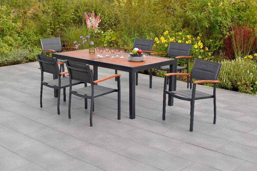Merxx Paxos Set 7tlg. Ausziehtisch 180/240 x 100 cm Letzter Tag