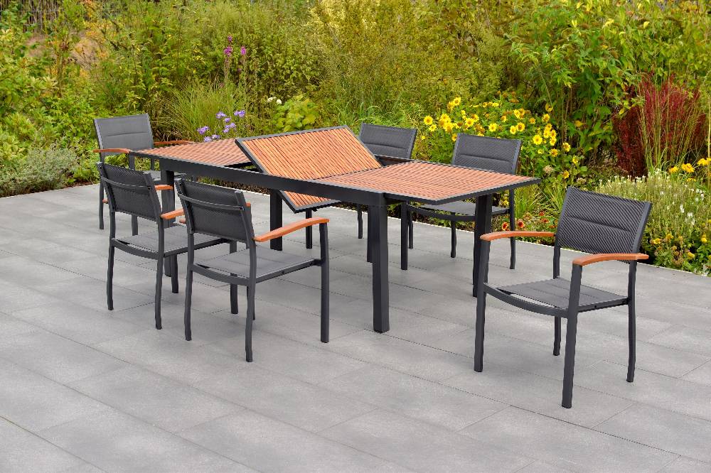 Merxx Paxos Set 7tlg. Ausziehtisch 180/240 x 100 cm Letzter Tag