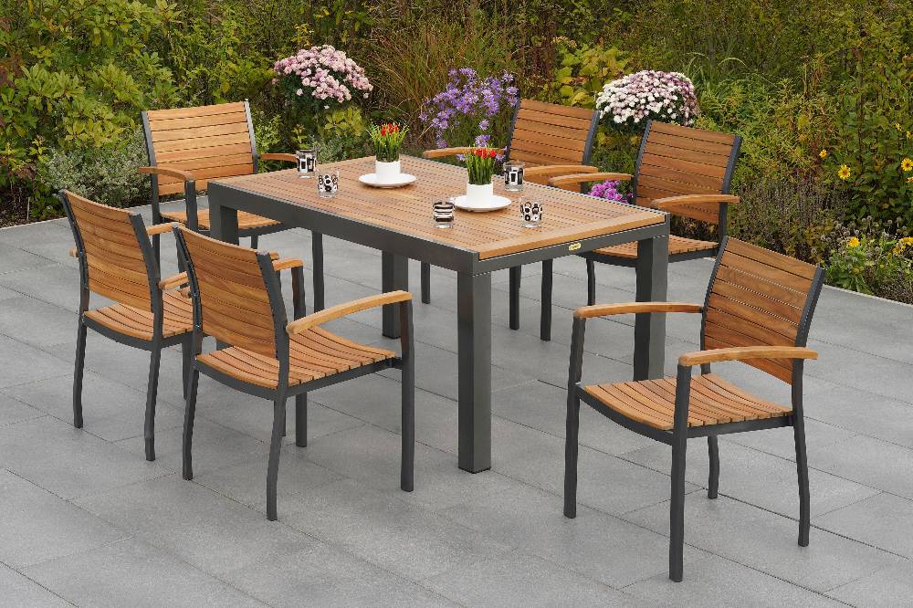 Merxx Santorin Set 7tlg. Ausziehtisch 150/200 x 90 cm Nur für heute