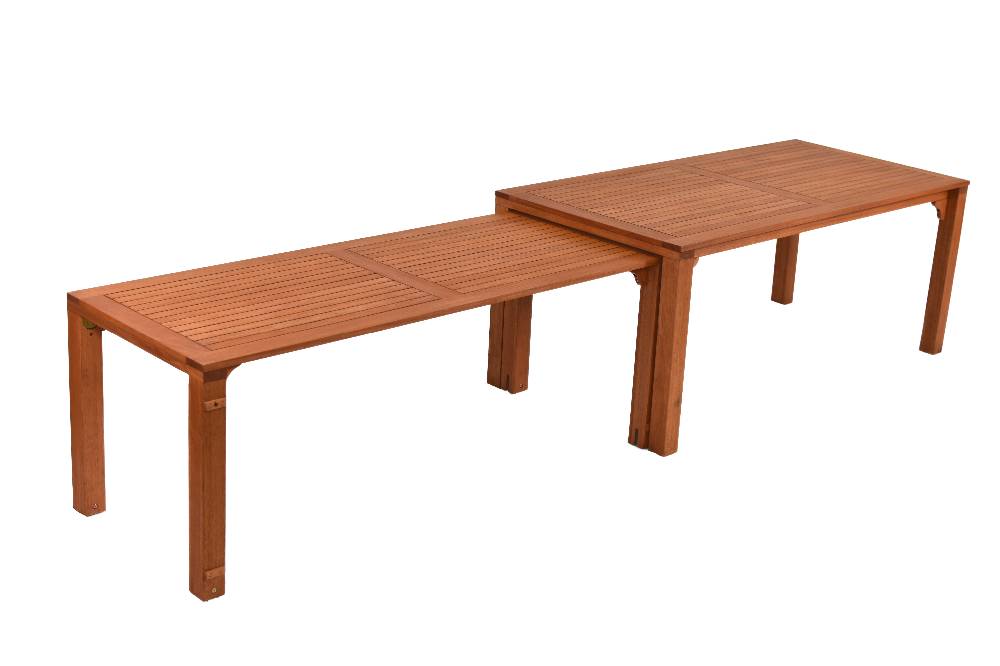Merxx Comodoro Set 9tlg. Flex-Ausziehtisch 185/370 x 90 cm Vierteljährliche Förderung