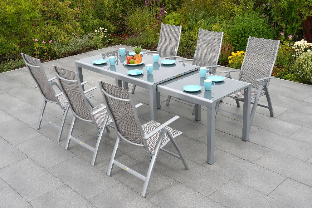 Merxx Taviano Set 7tlg. Flex-Ausziehtisch 160/320 x 78 cm Super Rabatt