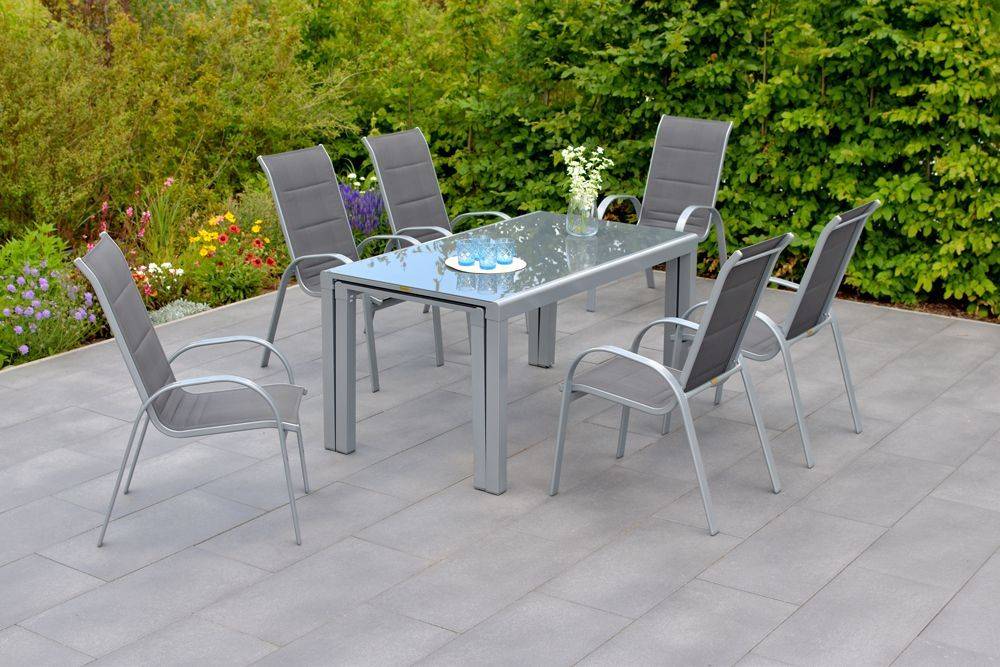 Merxx Amalfi di Lusso Set 7tlg. Flex-Ausziehtisch 160/320 x 78 cm Riesige Rabatte