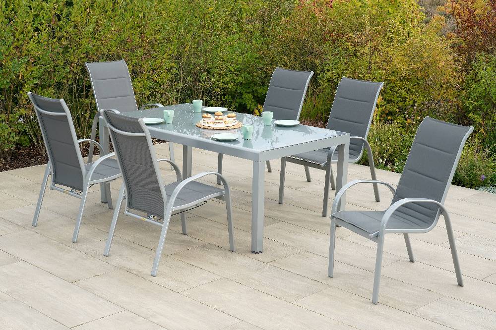 Merxx Amalfi Set 7tlg. Tisch 190 x 100 Halbrundprofil Begrenzt auf 3 Tage