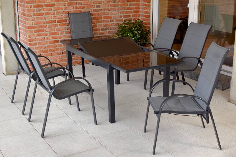 Merxx Amalfi Set 7tlg. Ausziehtisch 140/200 x 90 cm Speichern exportieren