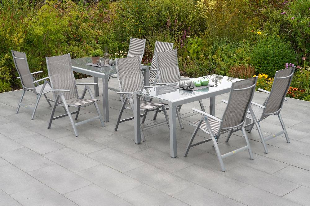 Merxx Carrara Set 9tlg. Flex-Ausziehtisch 160/320 x 90 cm im Angebot