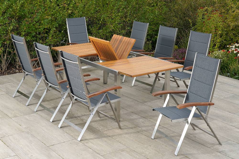 Merxx Ferrara Set 9tlg. Ausziehtisch 180/240 x 100 cm Fabrikverkauf